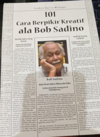 Image of 101 Cara Berpikir Kreatif Ala BoB sadino